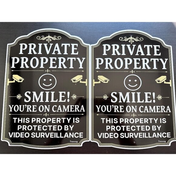 Private Property sign set of 2 – 10x14" aluminum, weather-resistant - Picture 1 of 10